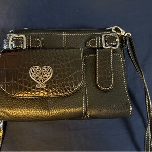 Brighton Black Mini Bag with Heart Accent